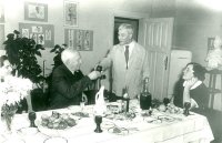 Елена Чуковская, Корней Чуковский, Борис Пастернак и Зинаида Нейгауз в Переделкине. 24 октября 1958 года